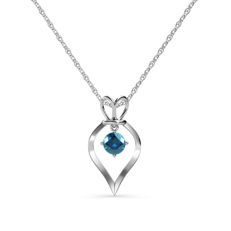 Sallie Blue Diamond Heart Pendant 