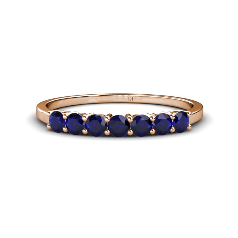 Vivian 3.00 mm Blue Sapphire Wedding Band 