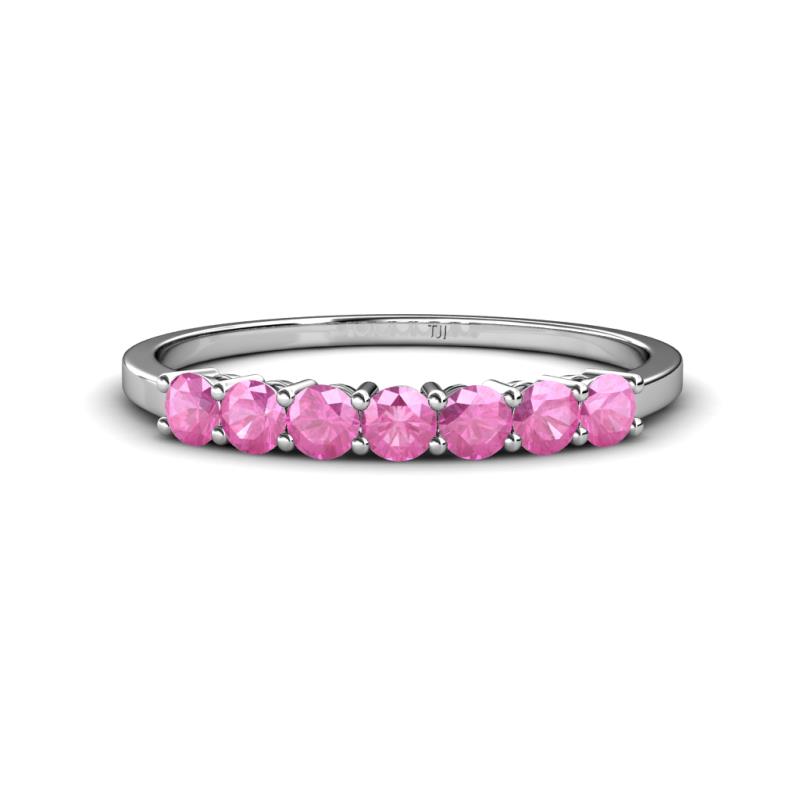 Vivian 3.00 mm Pink Sapphire Wedding Band 