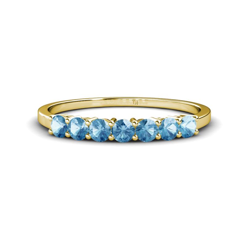 Vivian 3.00 mm Blue Topaz Wedding Band 