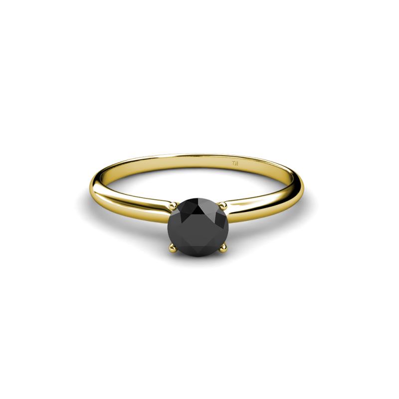 Cierra Black Diamond Solitaire Engagement Ring 