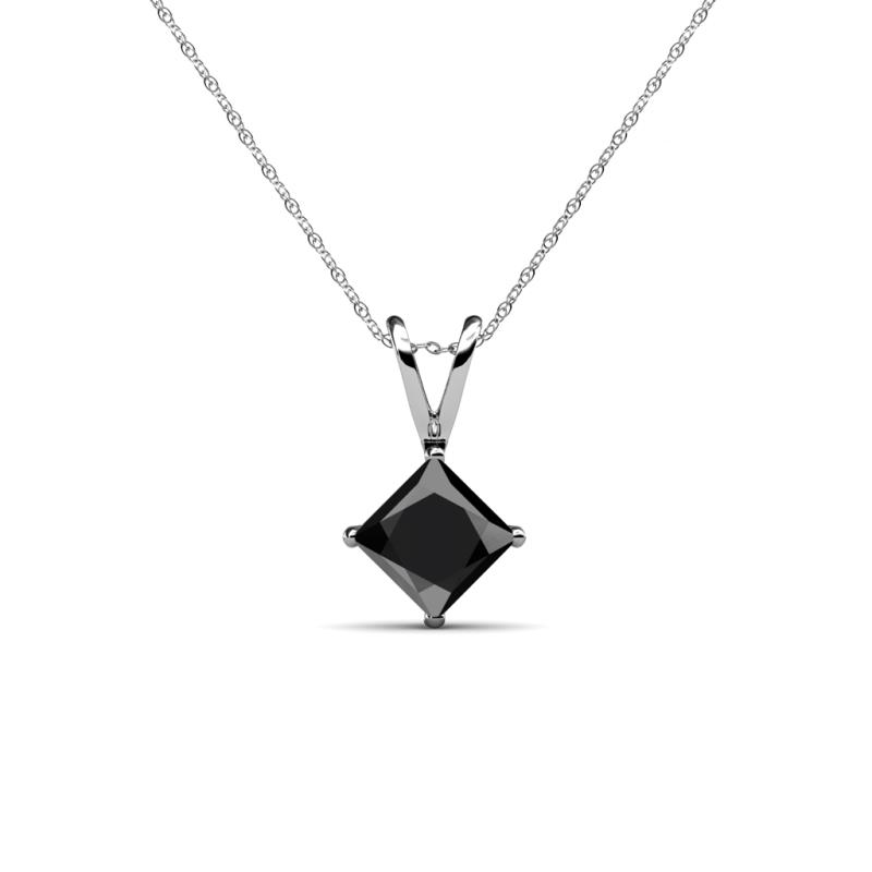 Melania Black Diamond Solitaire Pendant 