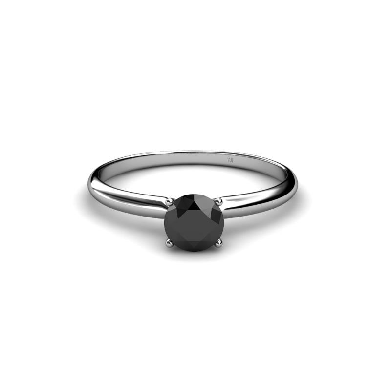 Black Diamond Solitaire Ring 