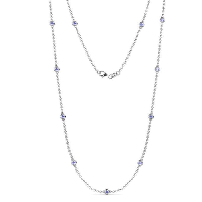 Asta (11 Stn/2.7mm) Tanzanite on Cable Necklace 