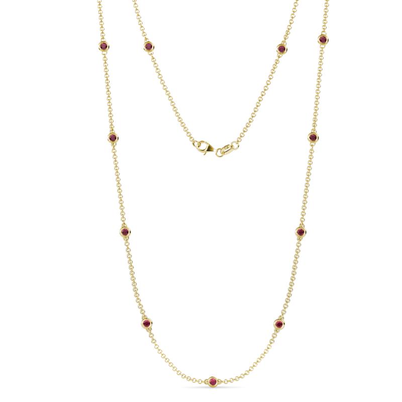 Asta (11 Stn/2.7mm) Ruby on Cable Necklace 