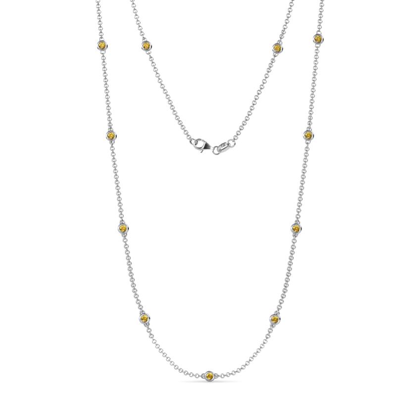 Asta (11 Stn/2.7mm) Citrine on Cable Necklace 