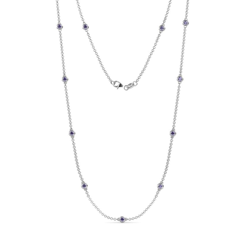 Asta (11 Stn/2.7mm) Iolite on Cable Necklace 
