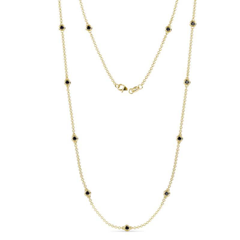 Asta (11 Stn/2.7mm) Black Diamond on Cable Necklace 