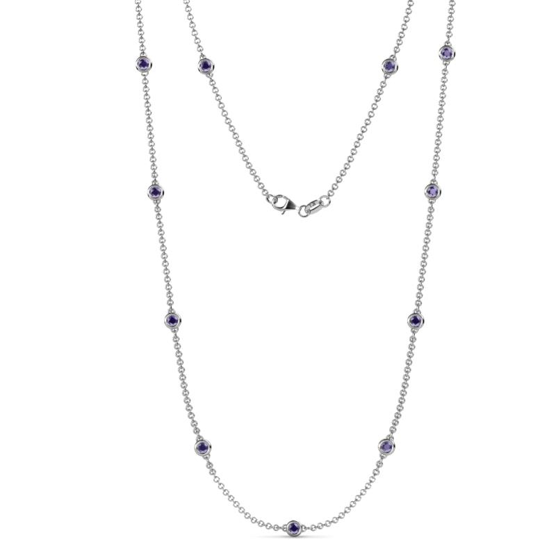 Asta (11 Stn/3.4mm) Iolite on Cable Necklace 