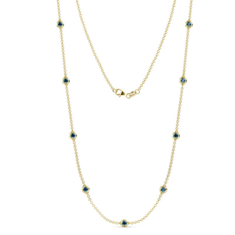 Adia (9 Stn/4mm) London Blue Topaz on Cable Necklace 