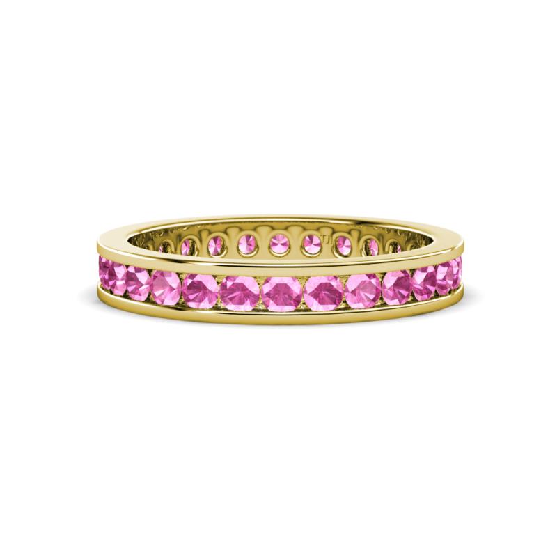 Celina 2.40 mm Round Pink Sapphire Eternity Band 