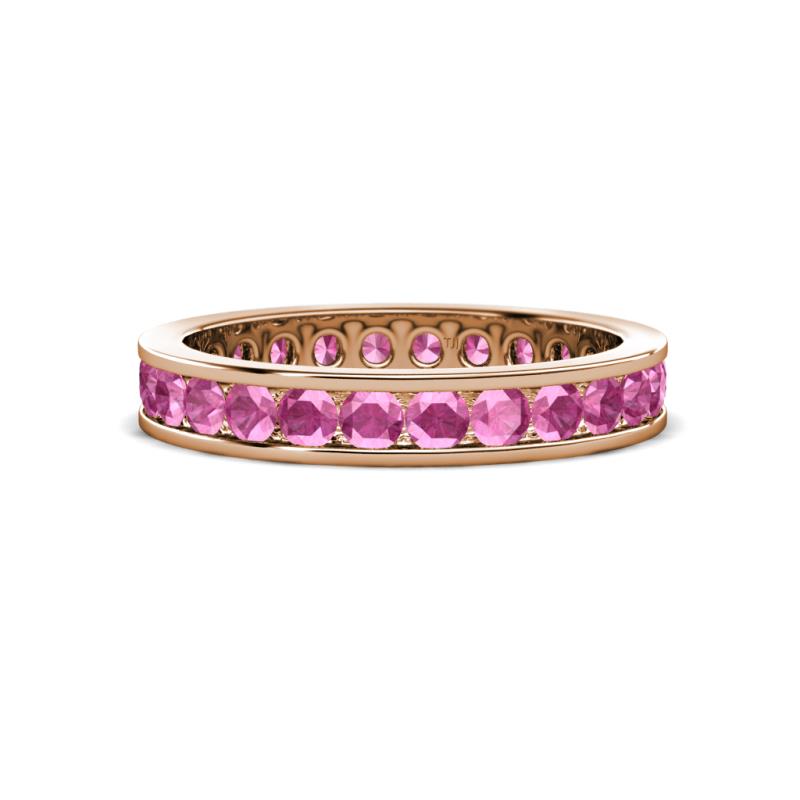 Celina 2.70 mm Round Pink Sapphire Eternity Band 