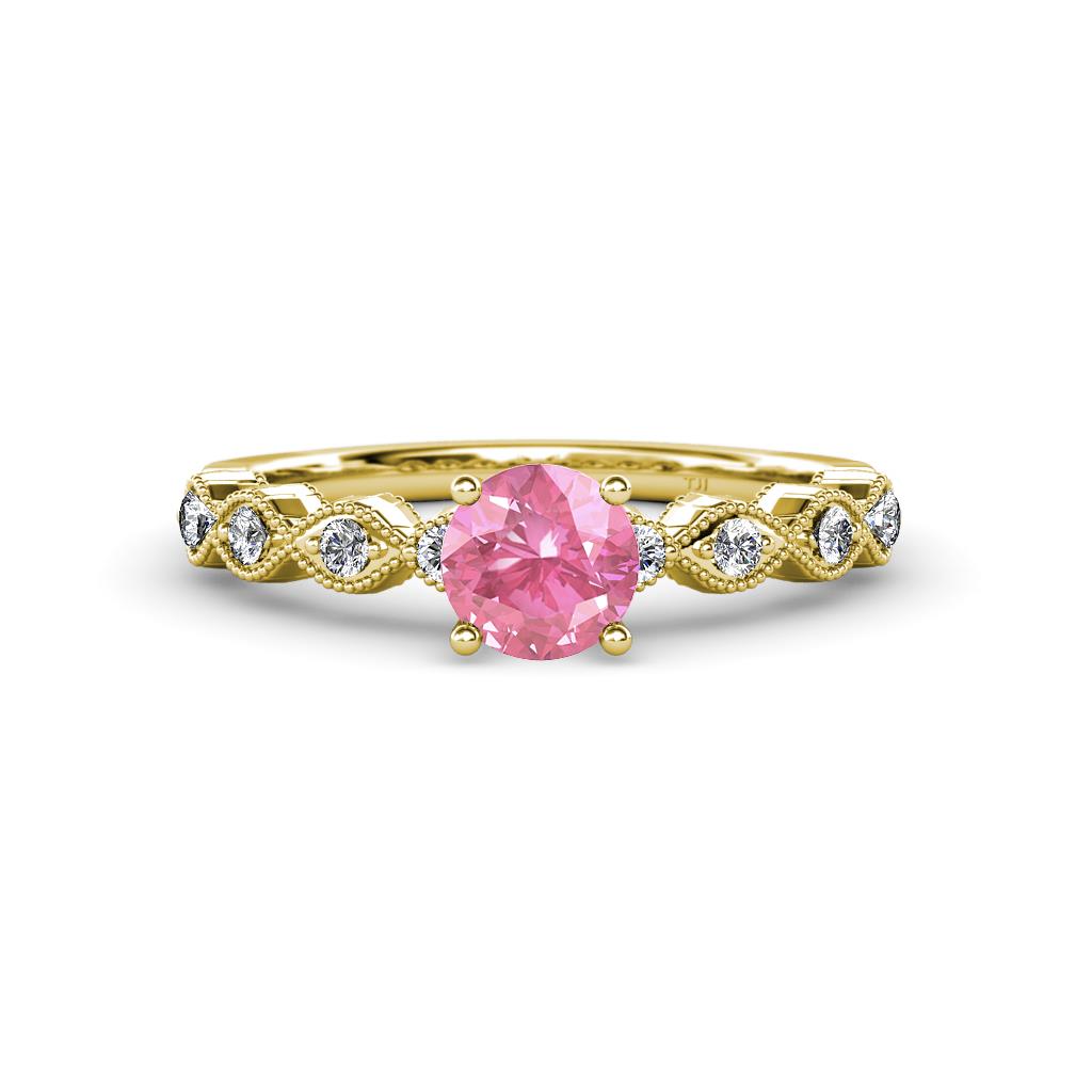 Amaira Pink Tourmaline and Diamond Engagement Ring 