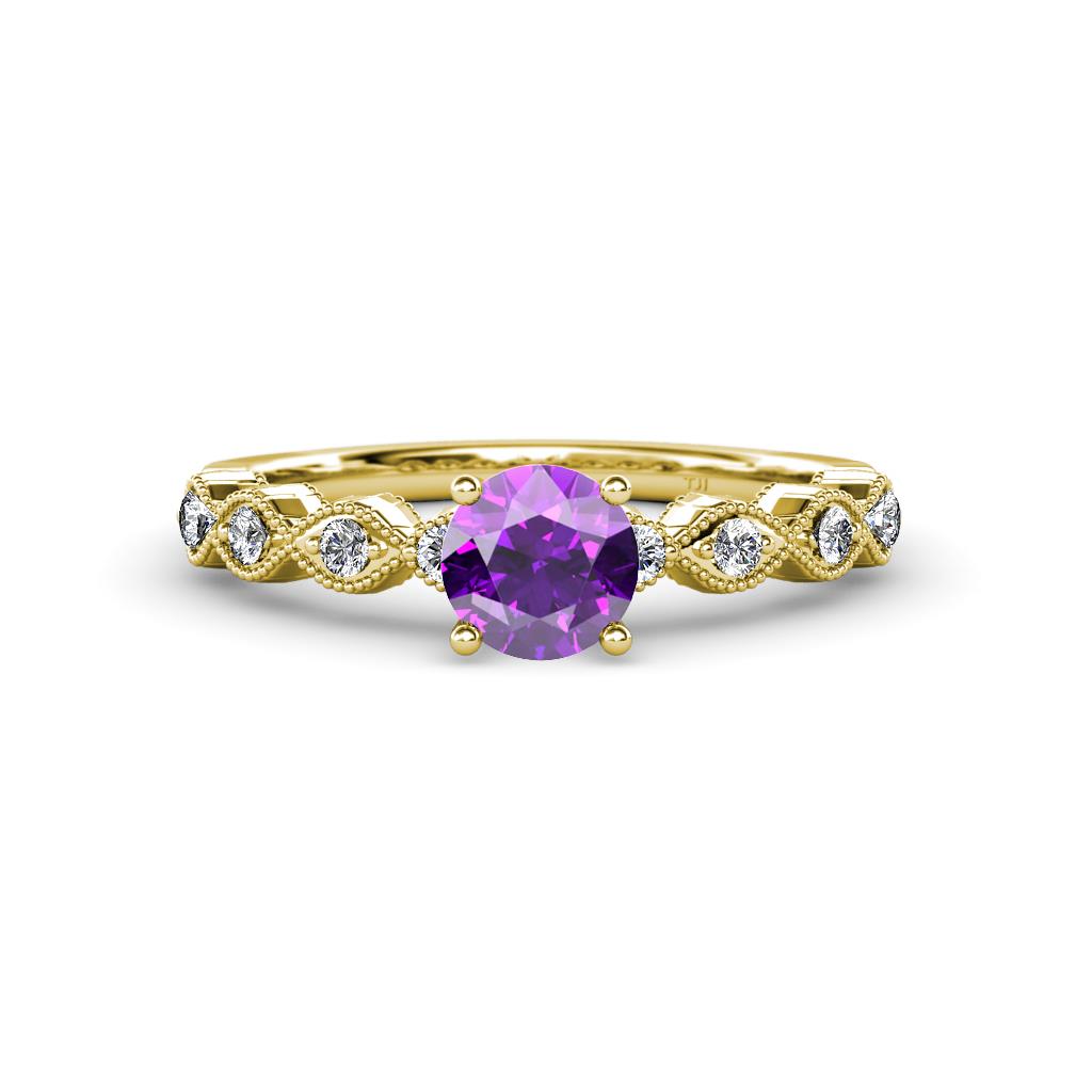 Amaira Amethyst and Diamond Engagement Ring 
