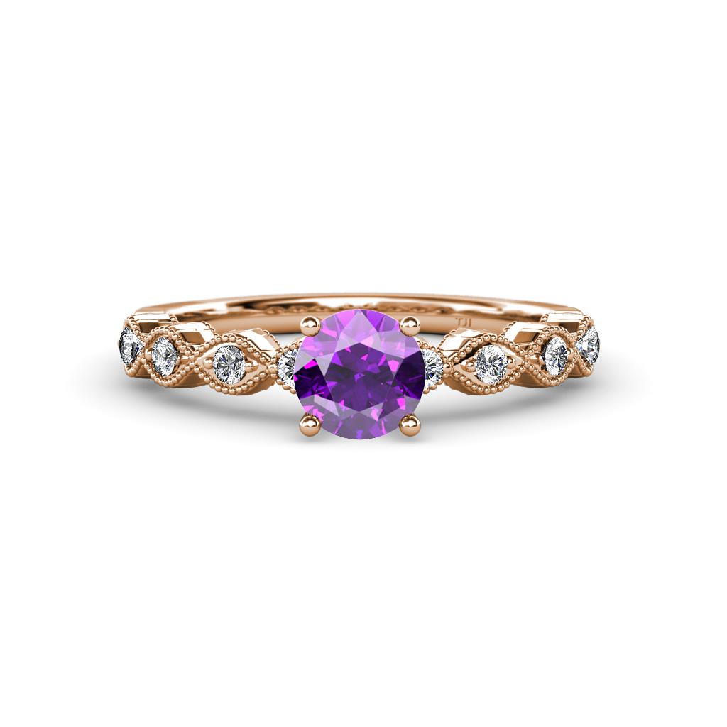 Amaira Amethyst and Diamond Engagement Ring 