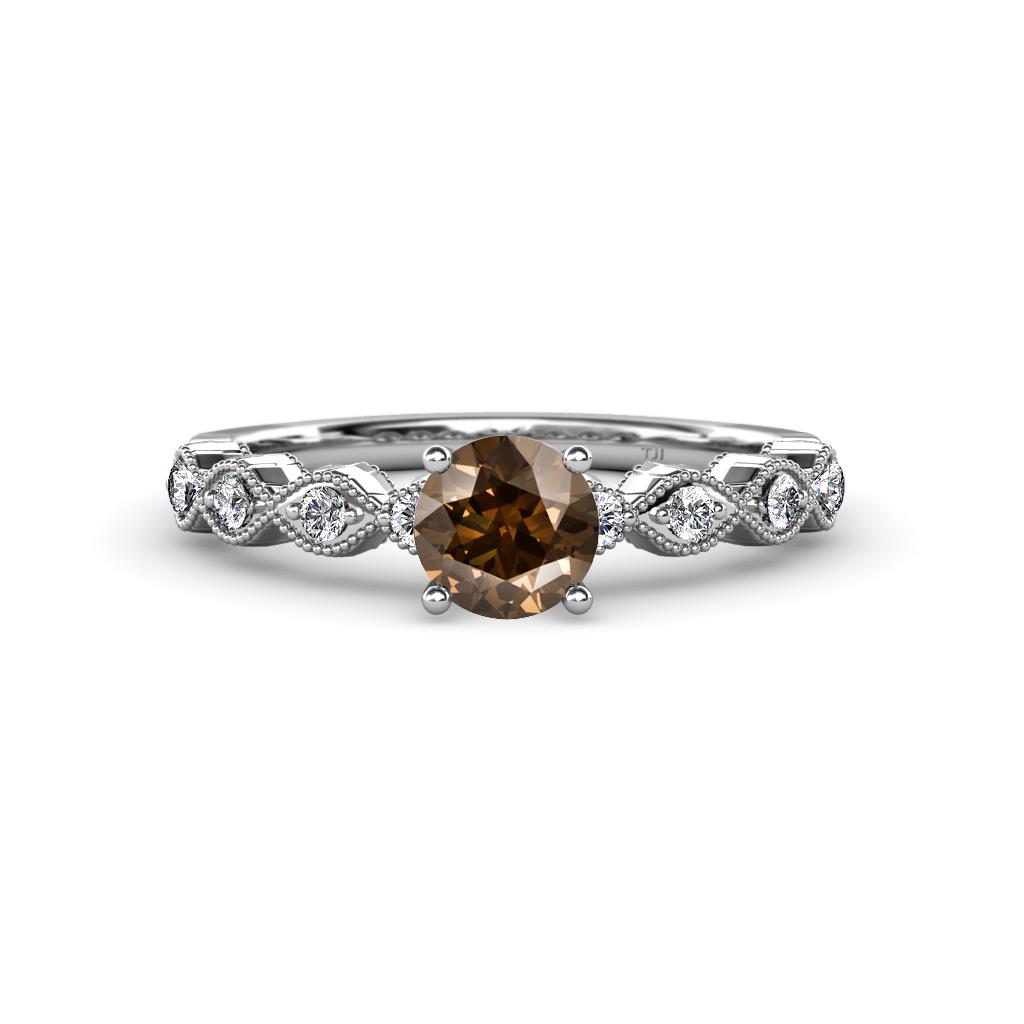 Amaira Smoky Quartz and Diamond Engagement Ring 