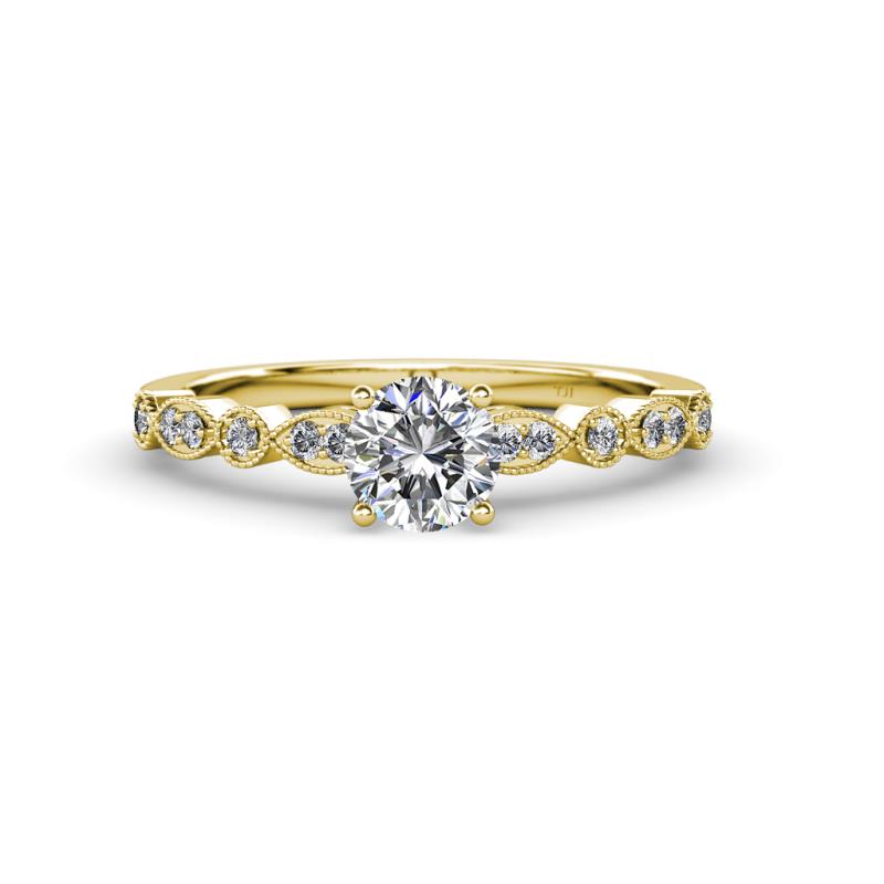 Renea 0.87 ctw Natural Diamond (5.80 mm) with accented Diamonds Engagement Ring 