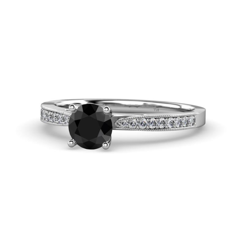 Aleen Black and White Diamond Engagement Ring 