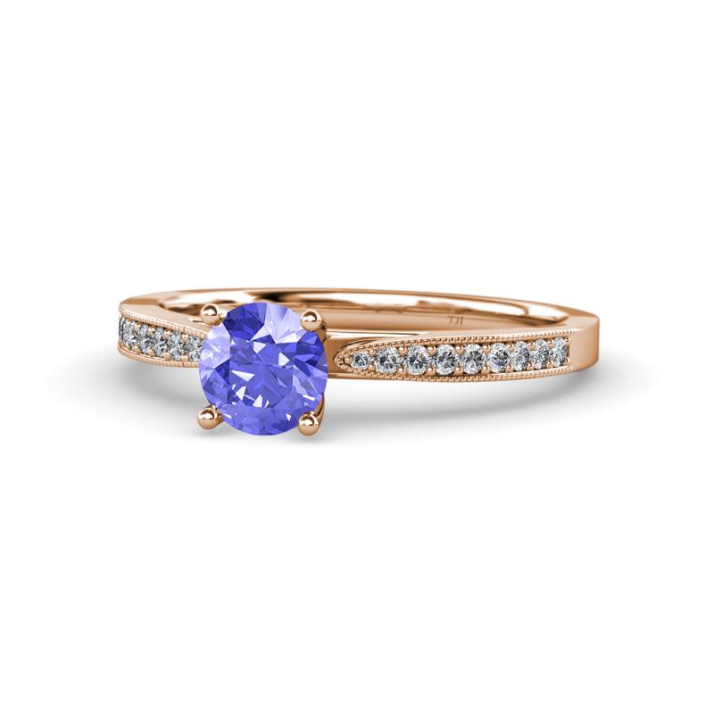 Aleen Tanzanite and Diamond Engagement Ring 