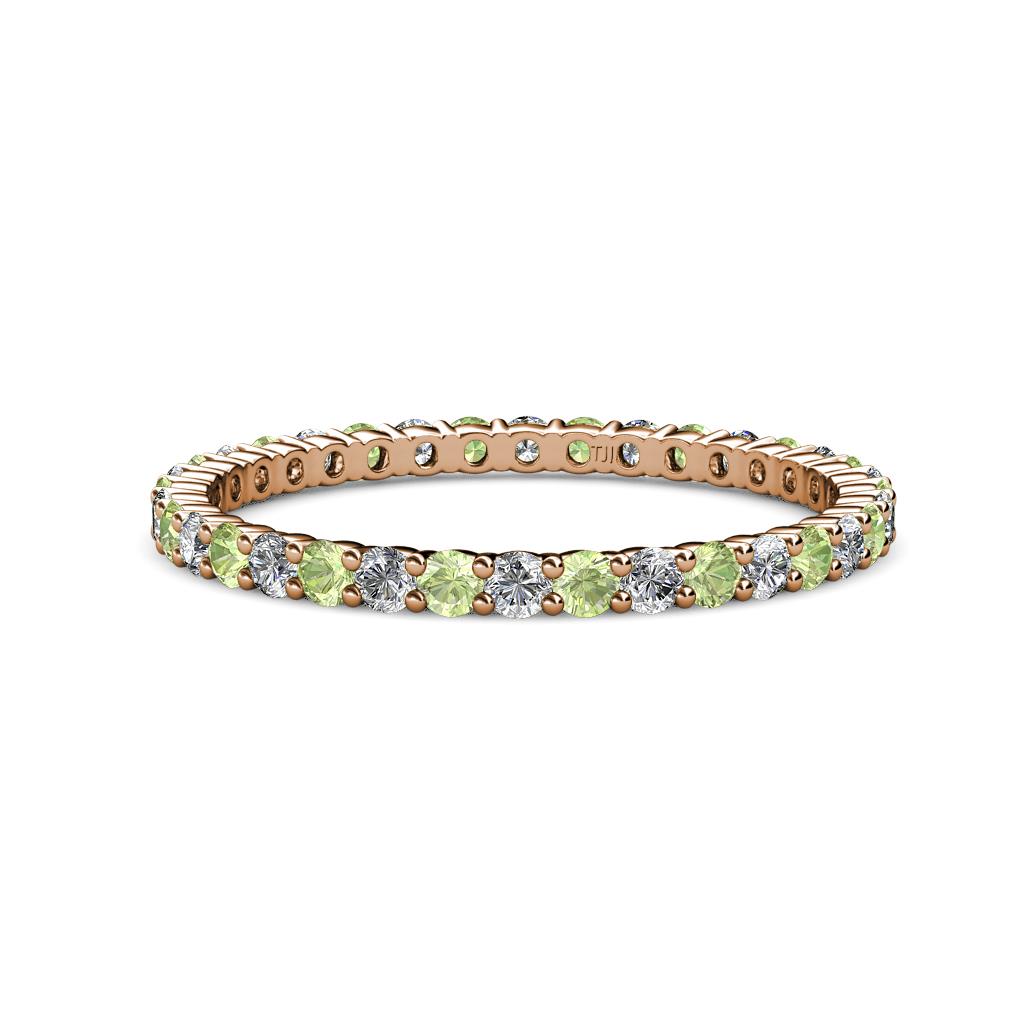 Joyce 2.00 mm Peridot and Diamond Eternity Band 