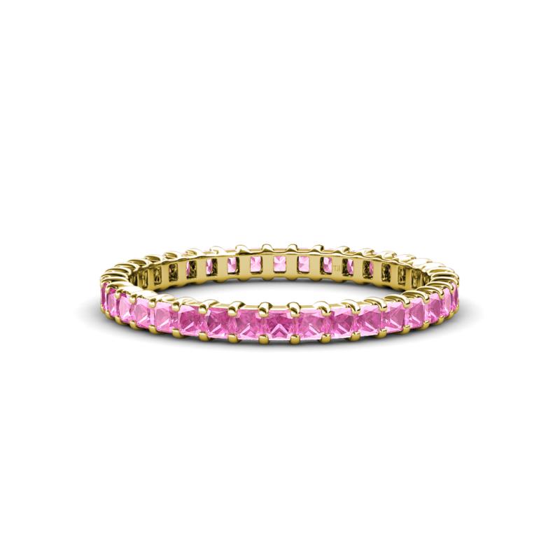 Allie 2.00 mm Princess Cut Pink Sapphire Eternity Band 