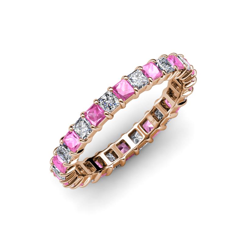 Allie Pink Sapphire and Diamond Eternity Band 