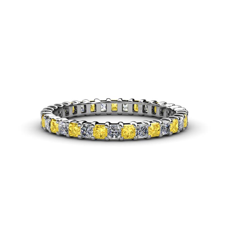 Allie 2.50 mm Yellow Sapphire and Diamond Eternity Band 