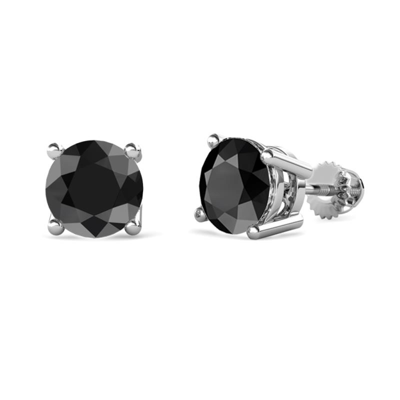 Alina Black Diamond (6mm) Solitaire Stud Earrings 