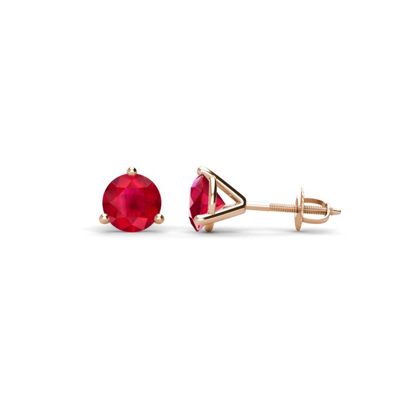 Pema 4mm (0.53 ctw) Ruby Martini Solitaire Stud Earrings 