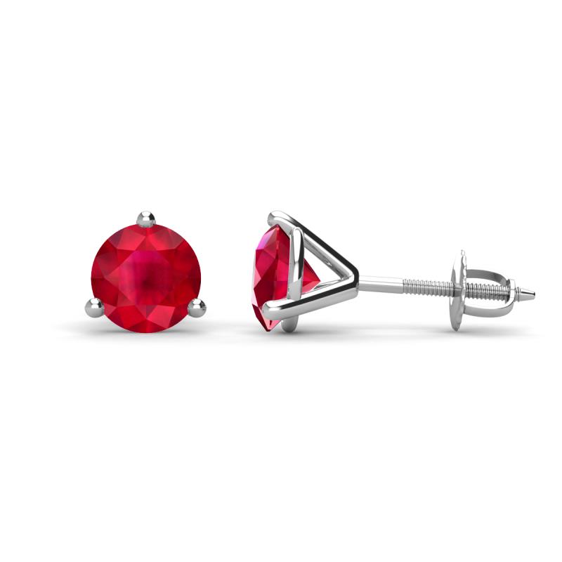Pema 6.0mm (1.90 ctw) Ruby Martini Solitaire Stud Earrings 