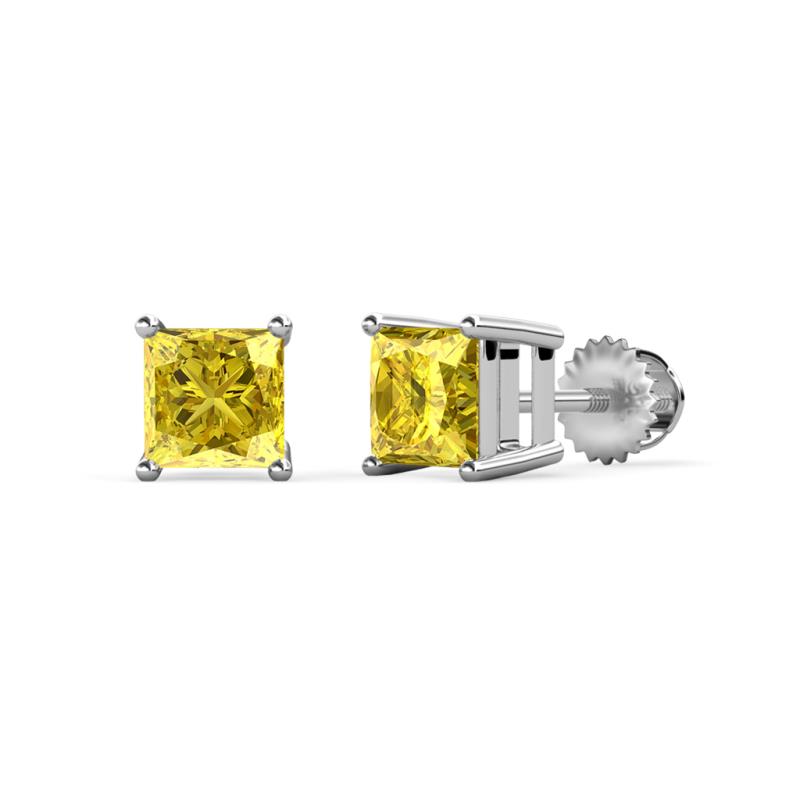 Zoey Yellow Sapphire (4mm) Solitaire Stud Earrings 