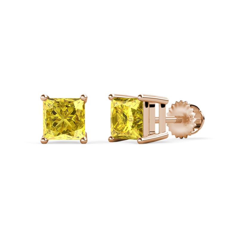 Zoey Yellow Sapphire (4mm) Solitaire Stud Earrings 