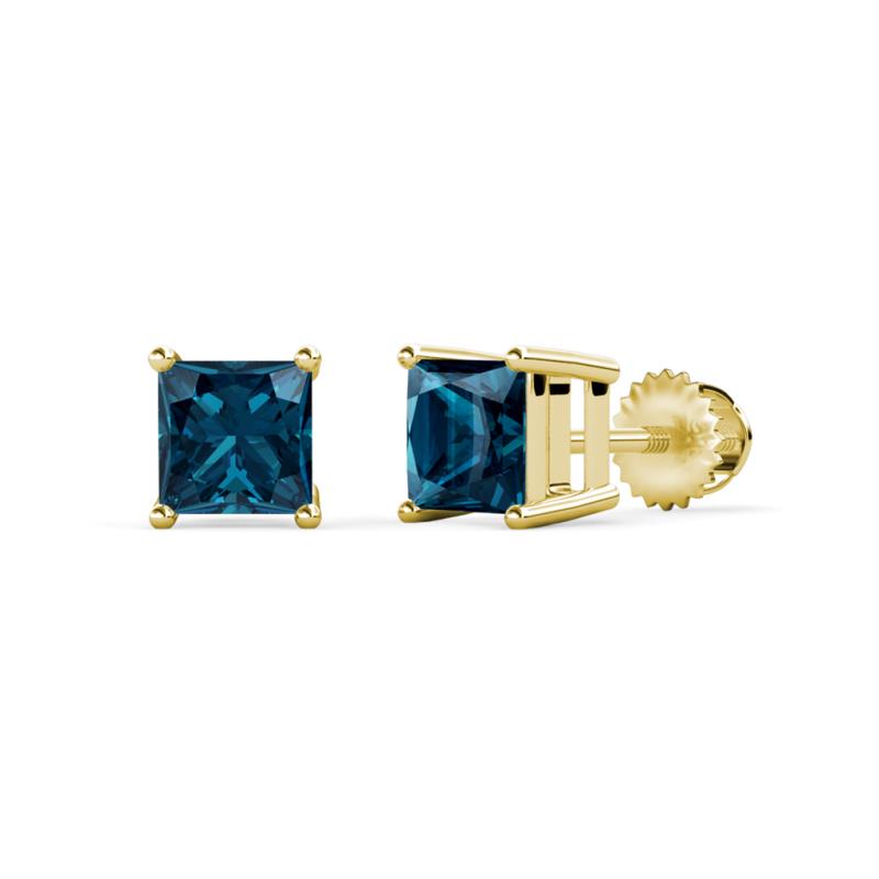 Zoey Blue Diamond (4mm) Solitaire Stud Earrings 