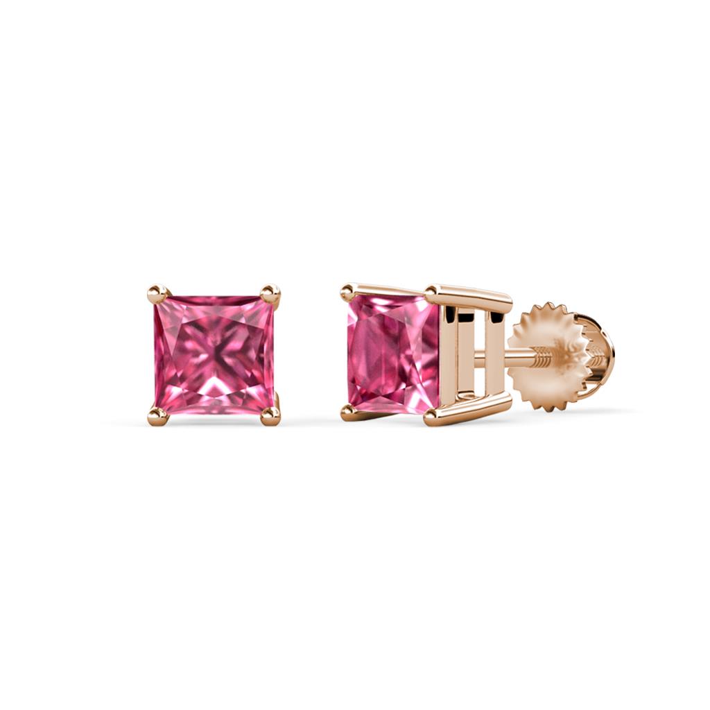 Zoey Pink Tourmaline (5.5mm) Solitaire Stud Earrings 