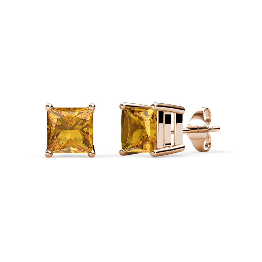 Zoey Citrine (5.5mm) Solitaire Stud Earrings 