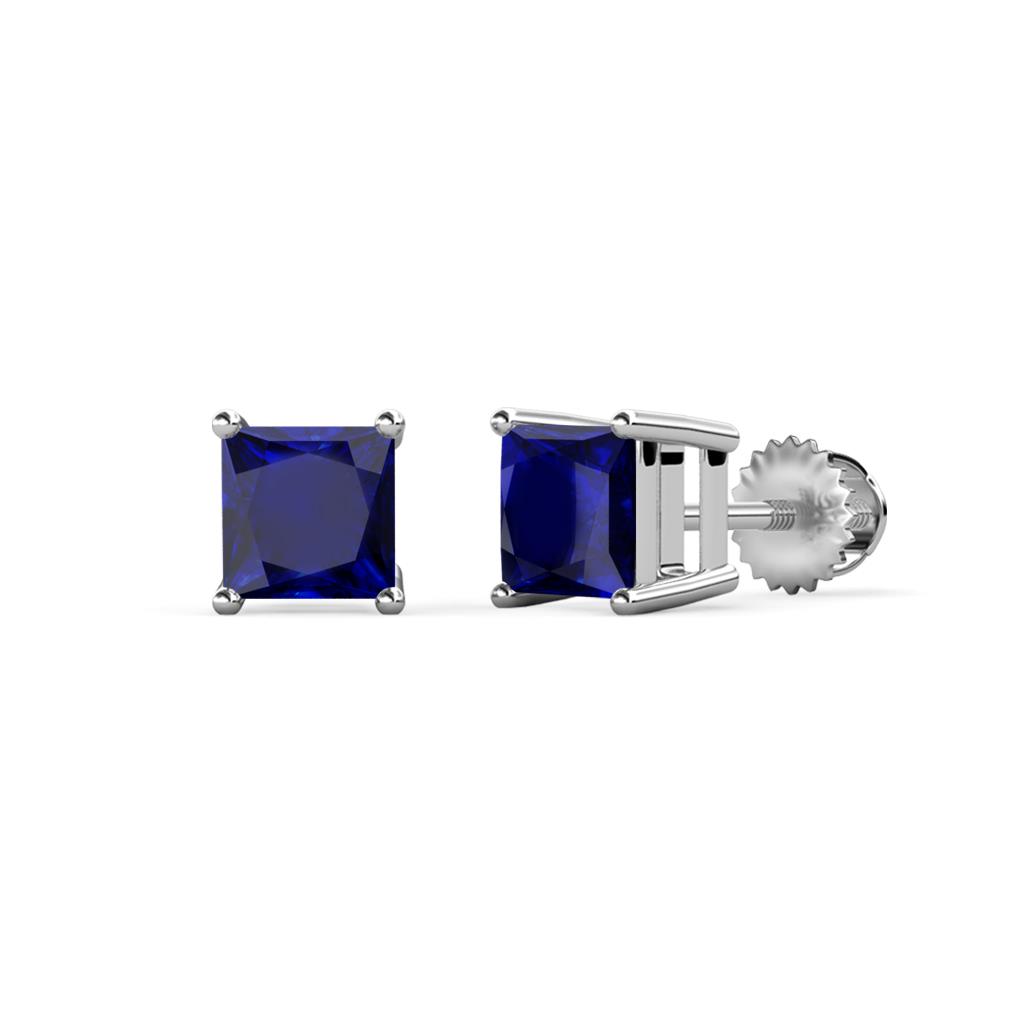 Zoey Blue Sapphire (5.5mm) Solitaire Stud Earrings 