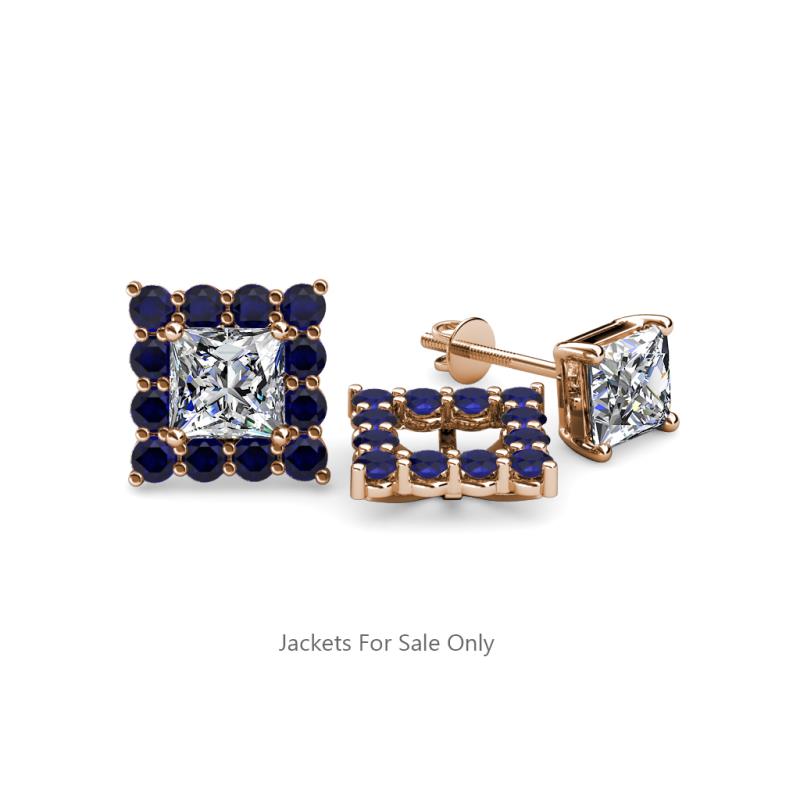 Serena Blue Sapphire Jacket Earrings 