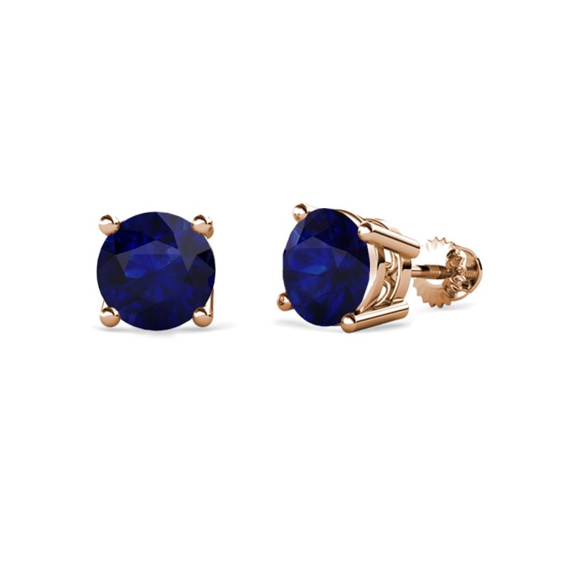 Alina Blue Sapphire (5mm) Solitaire Stud Earrings 