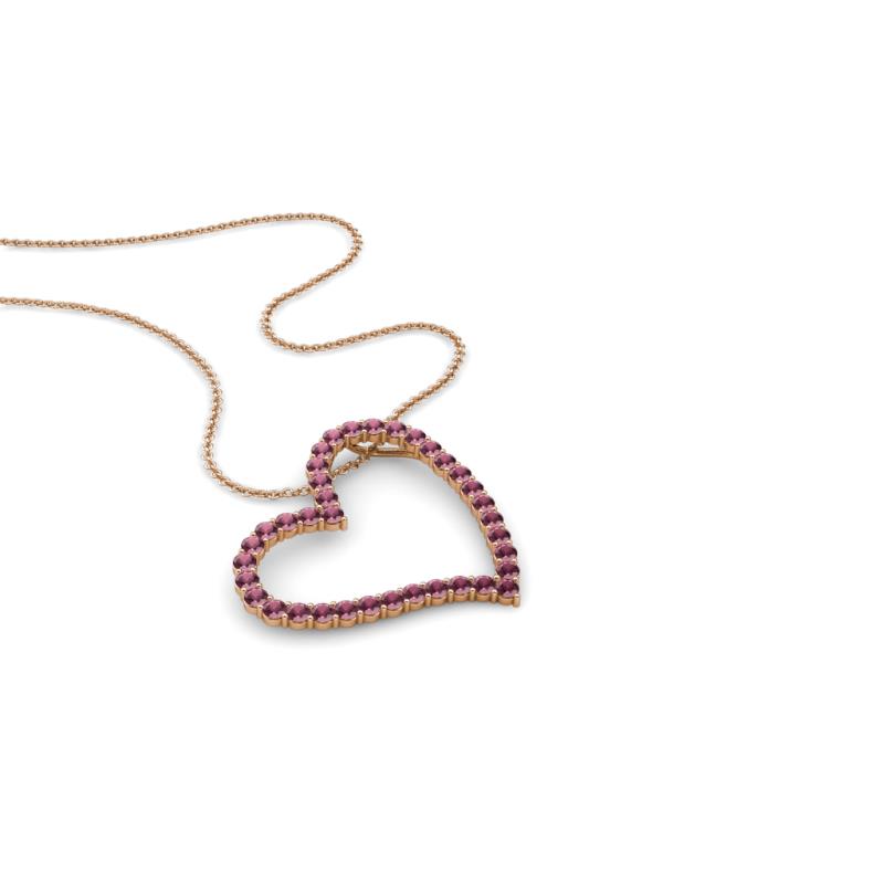 Avery Rhodolite Garnet Heart Pendant 