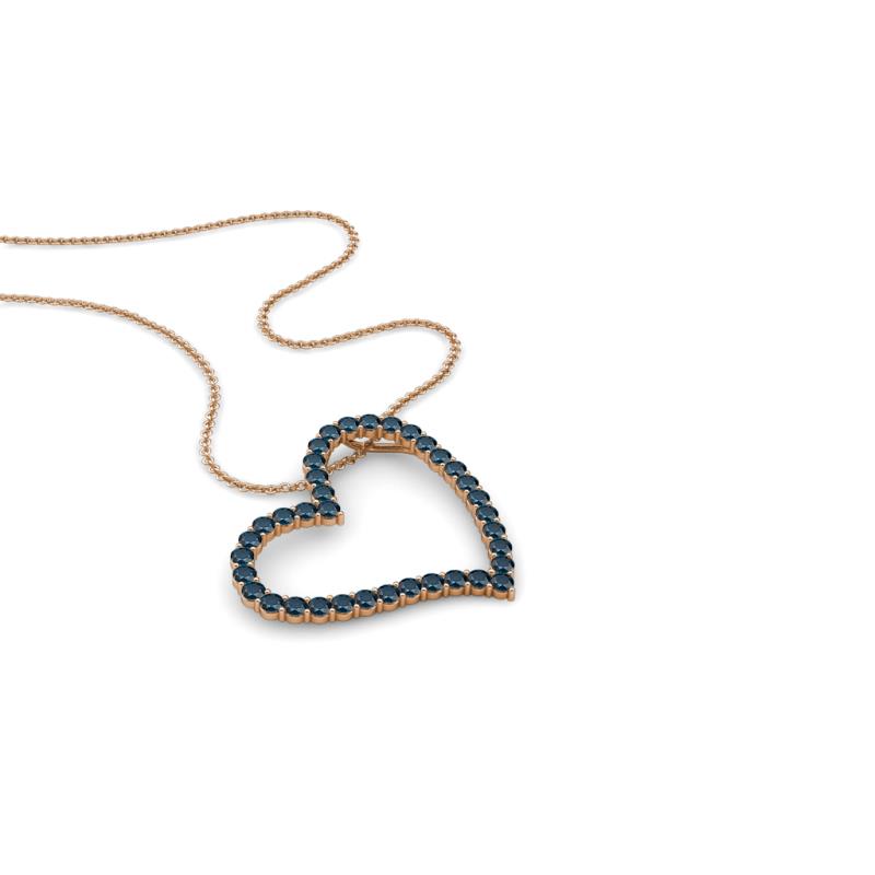 Avery Blue Diamond Heart Pendant 