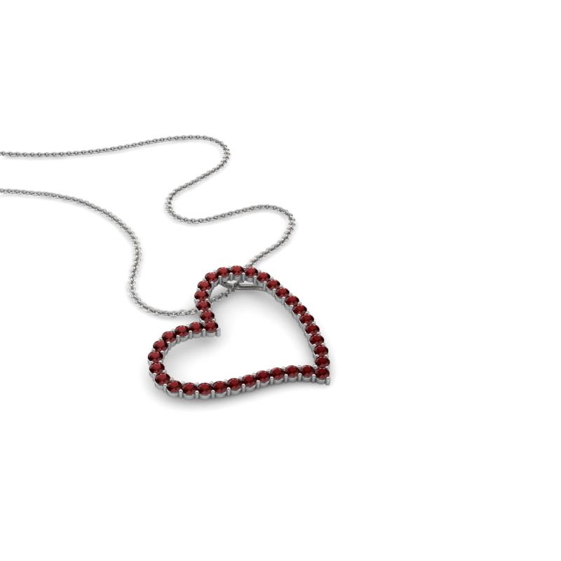 Avery Red Garnet Heart Pendant 