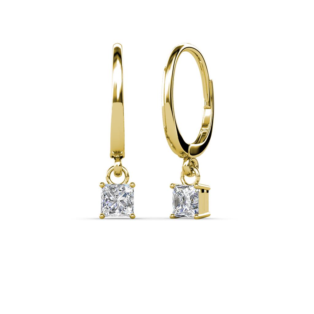 Qiana Diamond (4mm) Solitaire Dangling Earrings 