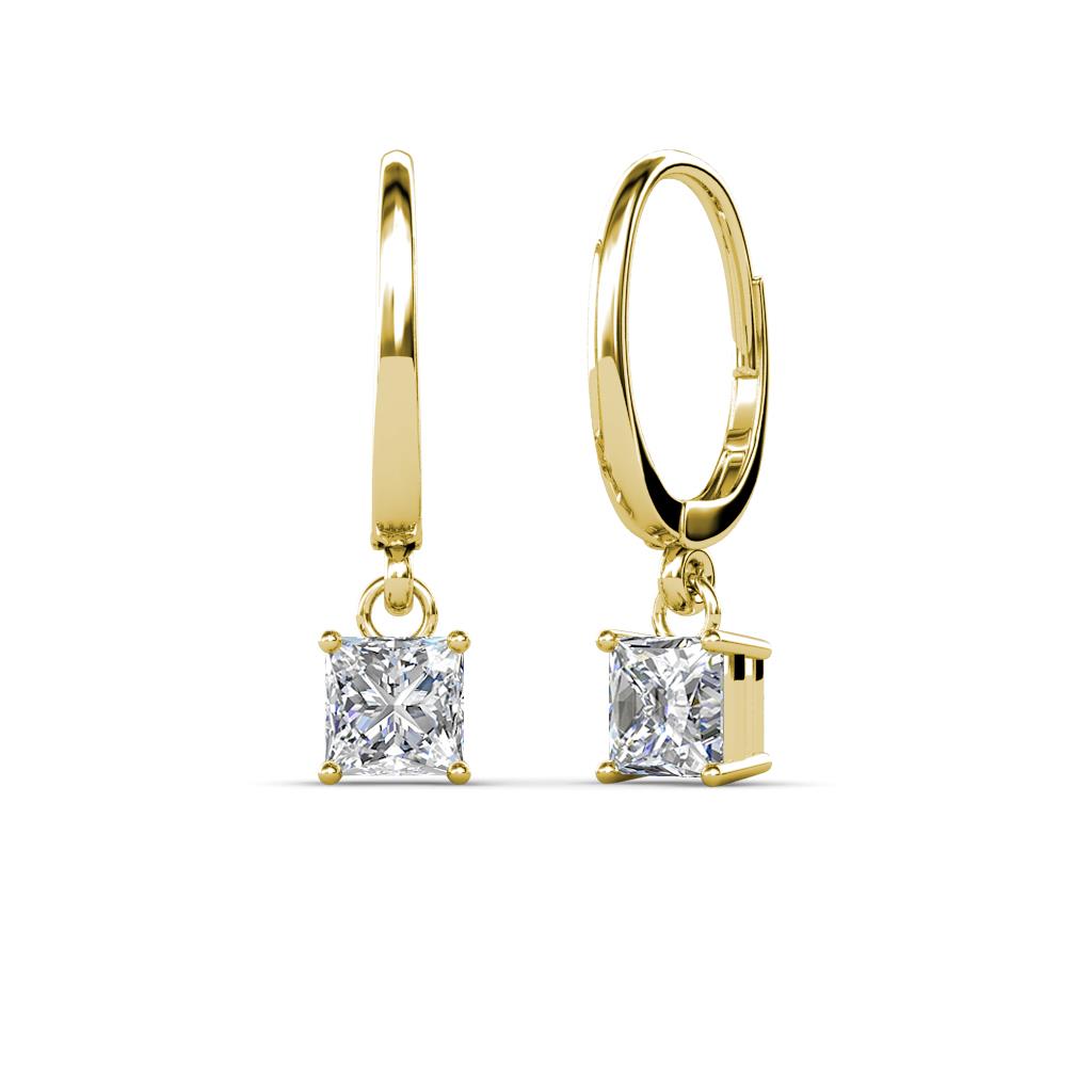 Qiana Diamond (5.5mm) Solitaire Dangling Earrings 