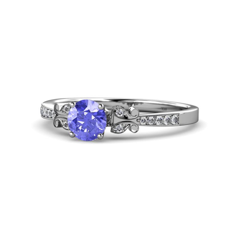 Freya Tanzanite and Diamond Butterfly Engagement Ring 
