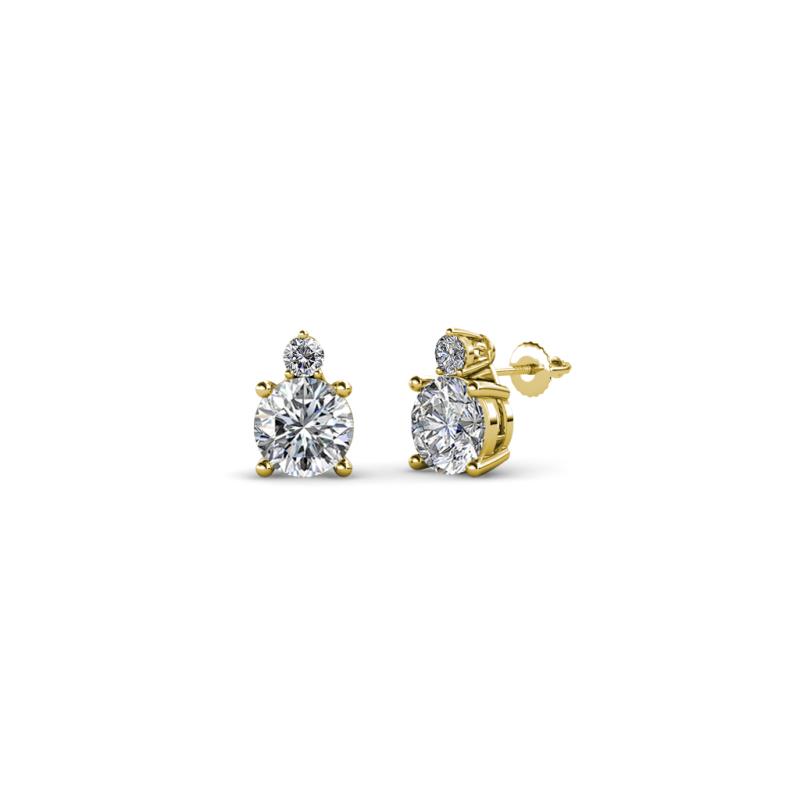 Viera Diamond Two Stone Stud Earrings 