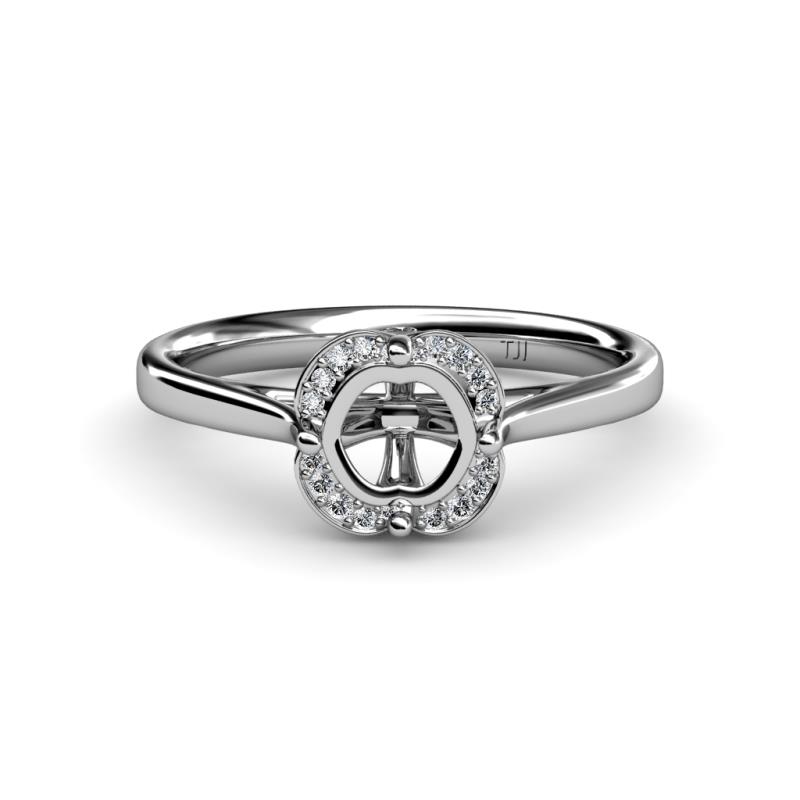Myrna Semi Mount Halo Engagement Ring 