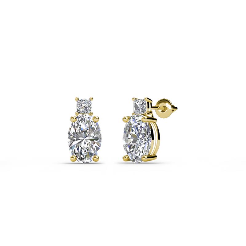 Ailey Diamond Two Stone Stud Earrings 