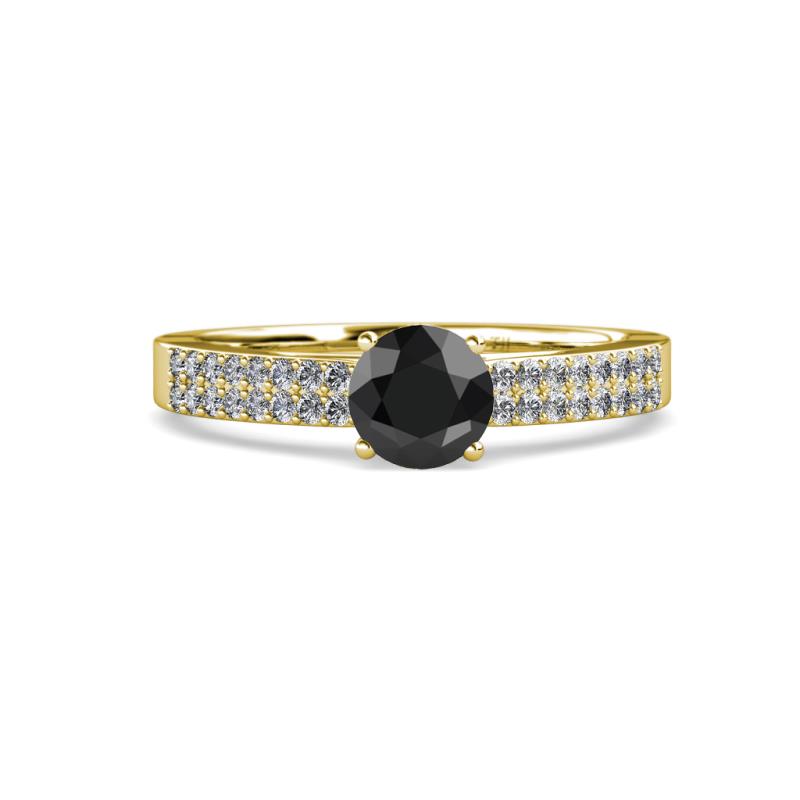 Aurum 2.20 ctw Black Diamond Accented Natural Diamonds Double Row Bridal Set Ring  