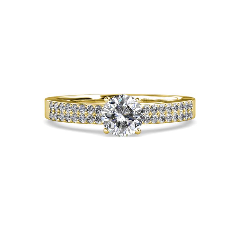 Aurum 1.70 ctw GIA Certified Diamond Accented Natural Diamonds Double Row Bridal Set Ring  