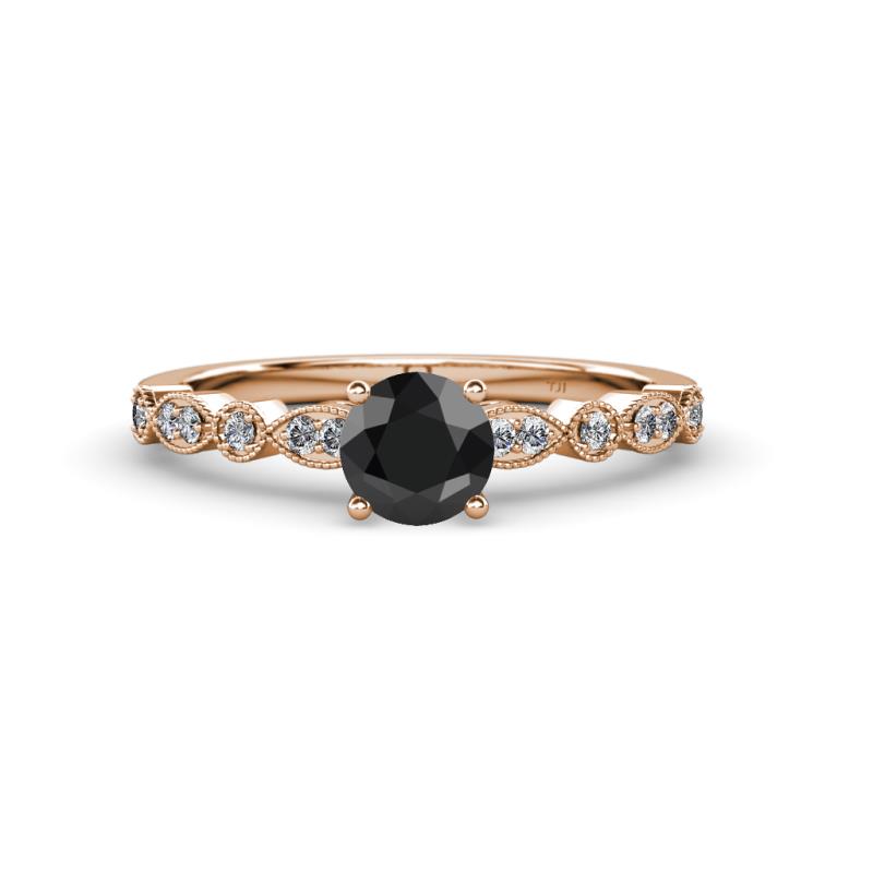 Siena Black and White Diamond Marquise and Dot Bridal Set Ring 